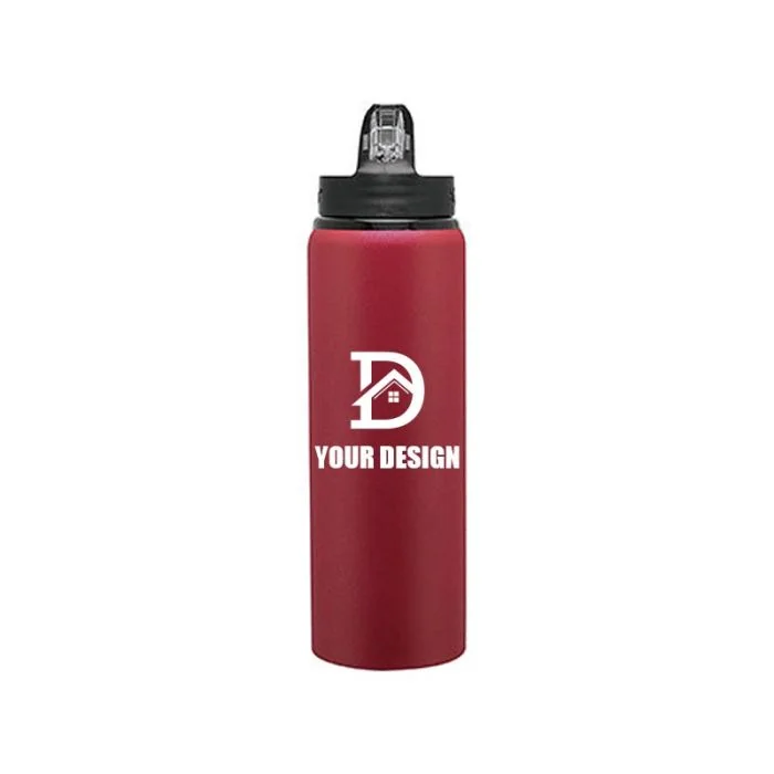 Custom Durable 28 oz Aluminum Water Bottle with Removable Straw