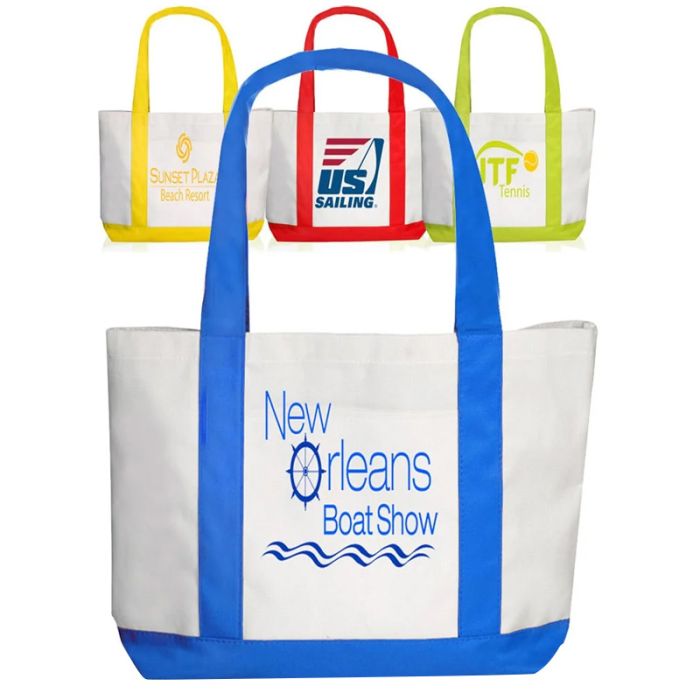 Custom Durable Canvas Shoulder Tote Bag 14.5"H x 18.5" W