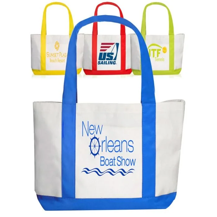 Custom Durable Canvas Shoulder Tote Bag 14.5"H x 18.5" W