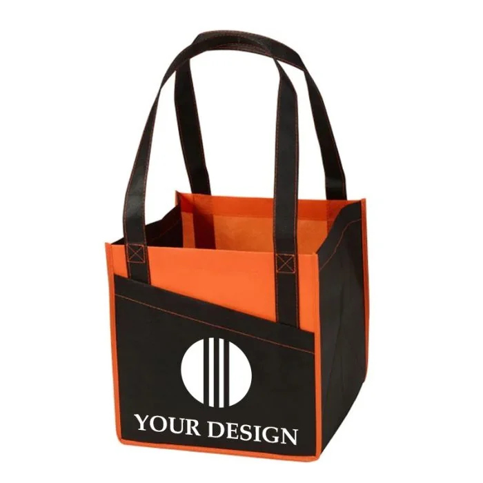 Custom Durable Cube Non-Woven Utility Tote Bag 11" H x 11" W
