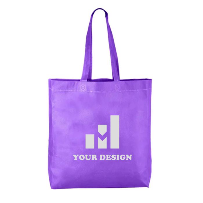 Custom Durable Heat Sealed Nonwoven Value Tote with Gusset 15" H x 13.5" W