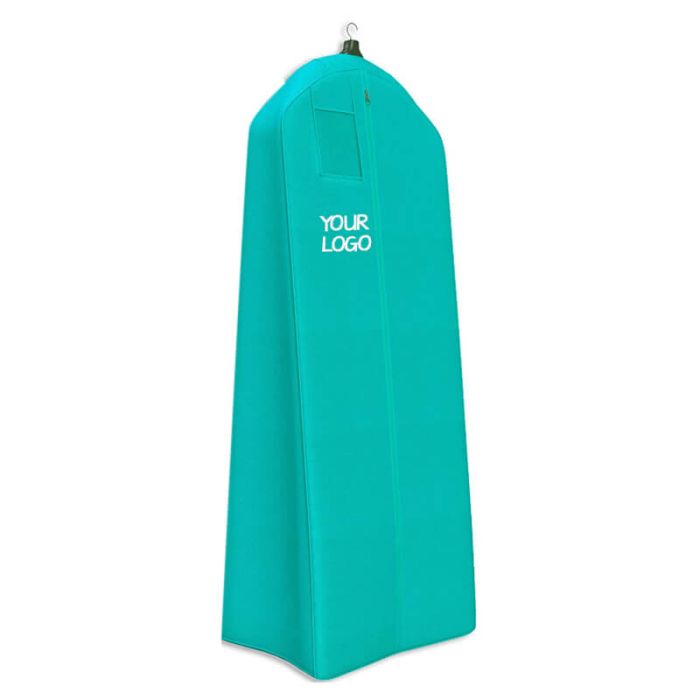 Custom Dustproof Clothes Cover Bag Polyester Foldable Garment Bag with Wide Gusset