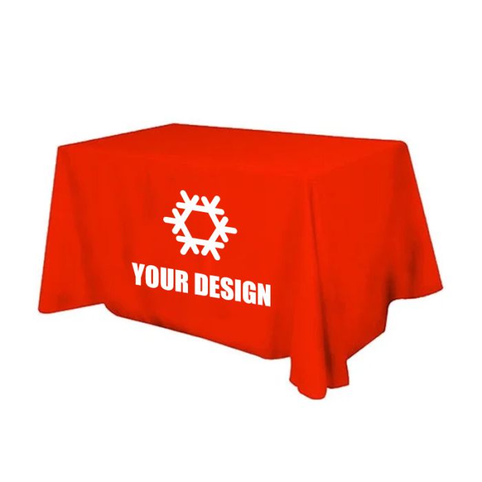 Custom Dye Sublimation Print 3-Sided Table Cover for 4 Ft Table 