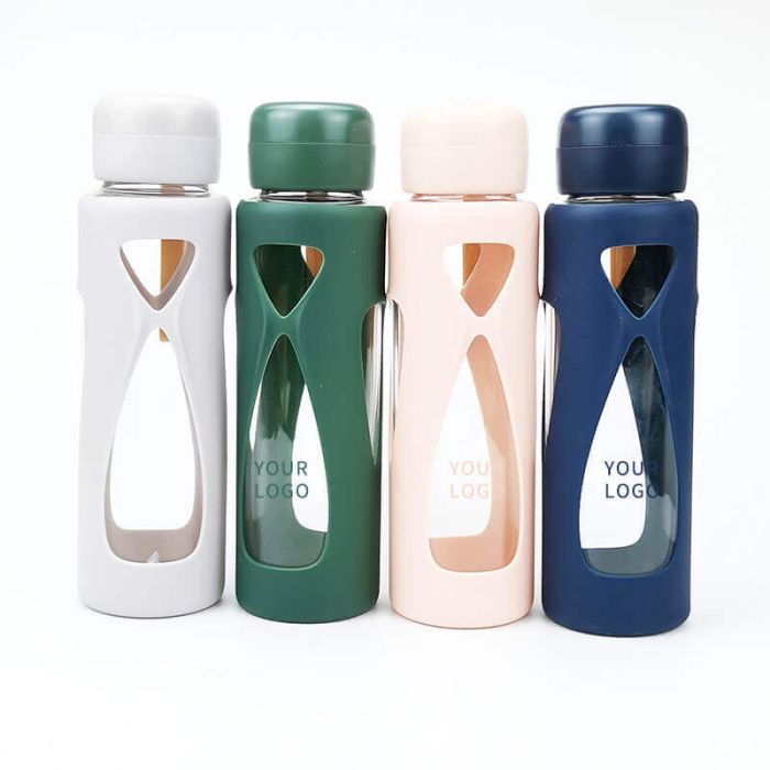 Customize Promotional Eco-friendly Borosilicate Glass Water Bottle