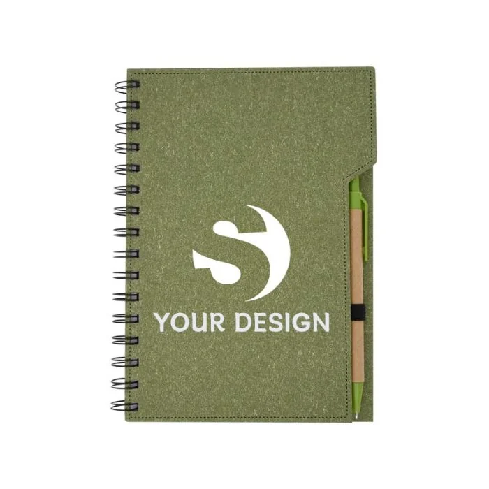 Custom Eco-Friendly Inspire Spiral Notebook with Pen, Sticky Notes