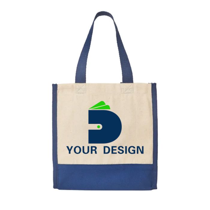Custom Eco-Friendly Mini Cotton Box Tote - Eco-Friendly 10" H x 9.9" W