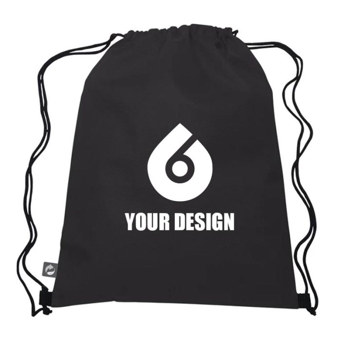 Custom Eco-Friendly Non-Woven Drawstring Bag 16x13"
