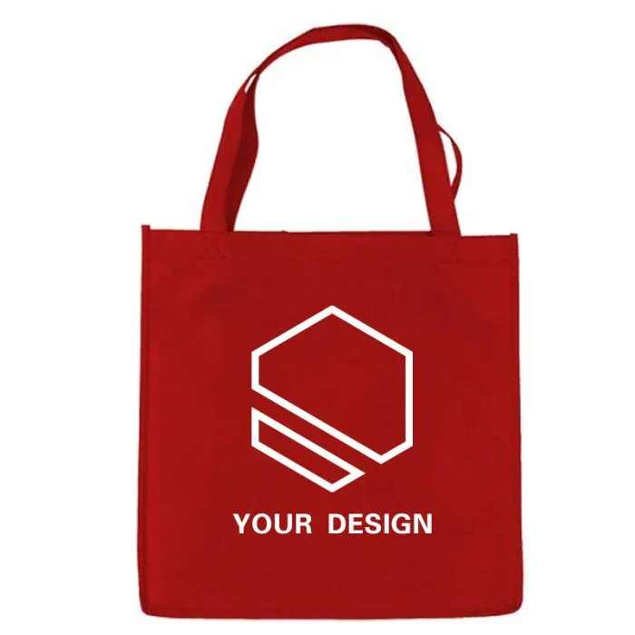 Custom Eco-Friendly Non-Woven Economy Tote Bag 13" H x 13" W