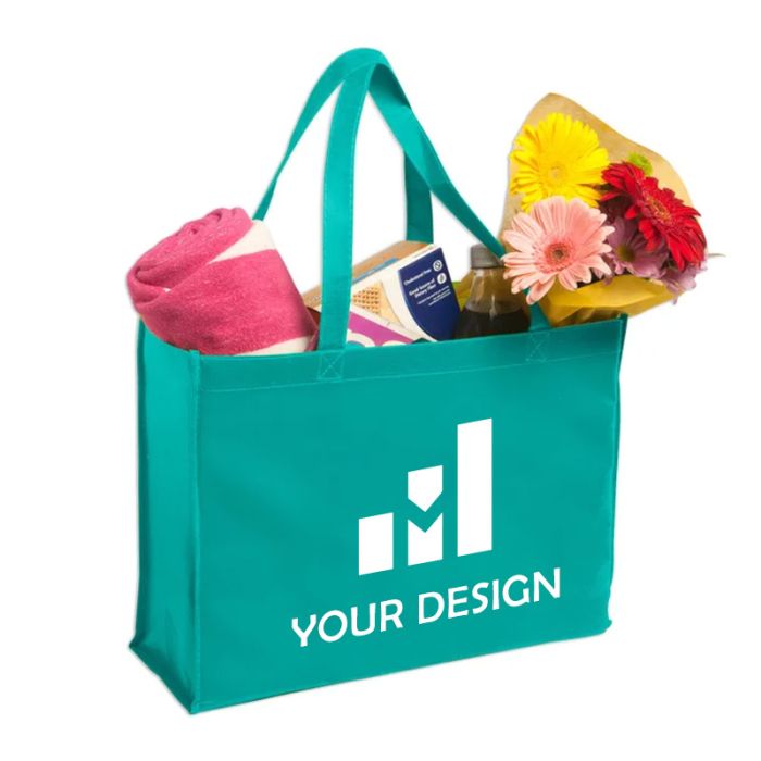 Custom Eco-Friendly Non-Woven Shopping Tote Bag 12" H x 16" W