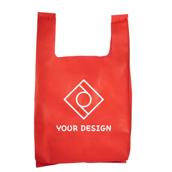 Custom Eco-Friendly Non Woven Lite Grocery Bag 17"H x 13"W