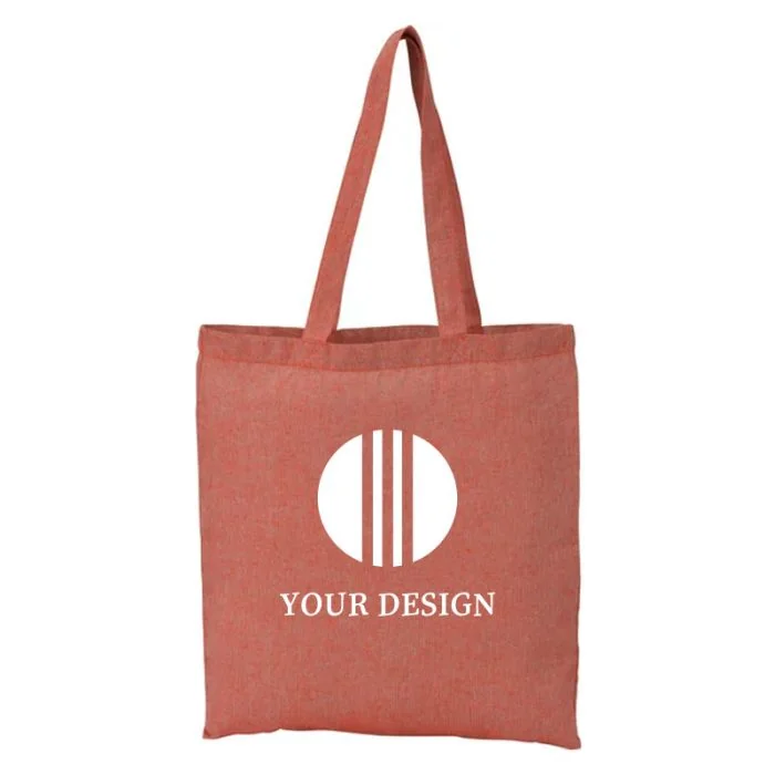Custom Eco-Friendly Recycled Cotton Twill Tote Bag 16.5"H x 15" W