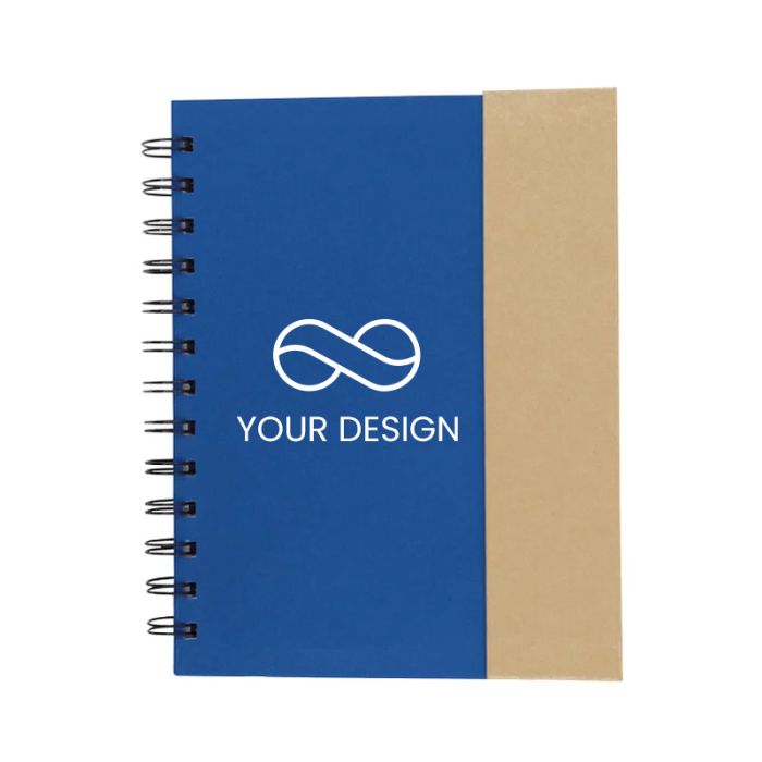 Custom Eco-Friendly Recycled Journal with Sticky Notes, Flags & Pen