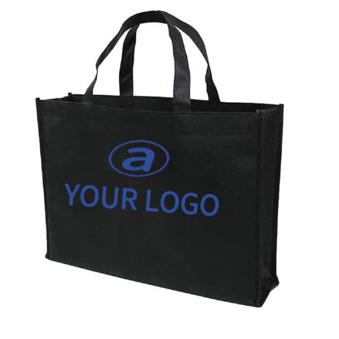 Custom Eco-friendly 17.72" x 15.35" Shopping Logo Non-woven Large Grocery Tote