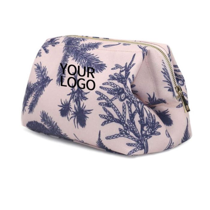 Custom Eco-friendly Travel Cosmetic Bag 8.5"W x 6.1"H Case Woman Purse Jewelry Pouch