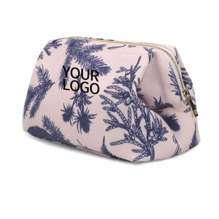 Custom Eco-friendly Travel Cosmetic Bag 8.5"W x 6.1"H Case Woman Purse Jewelry Pouch