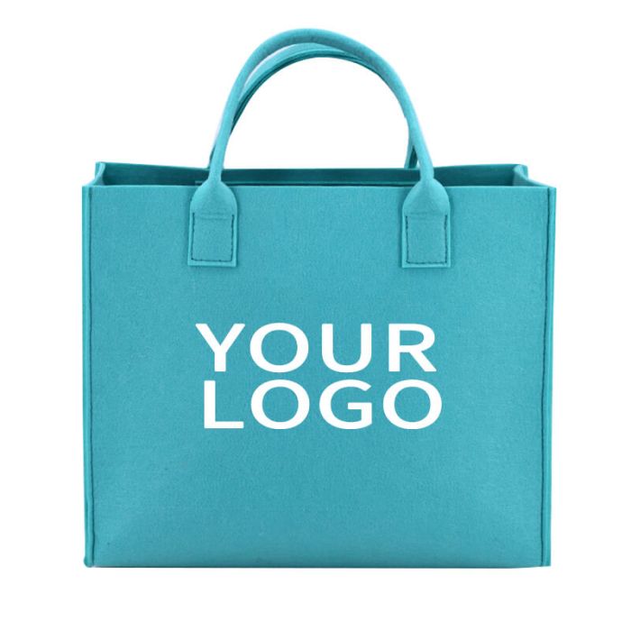 Custom Elegant Ladies Felt 19.69"W x 15.75"H Tote Handbag Grocery Toiletry Bag Mommy Shopping Bag