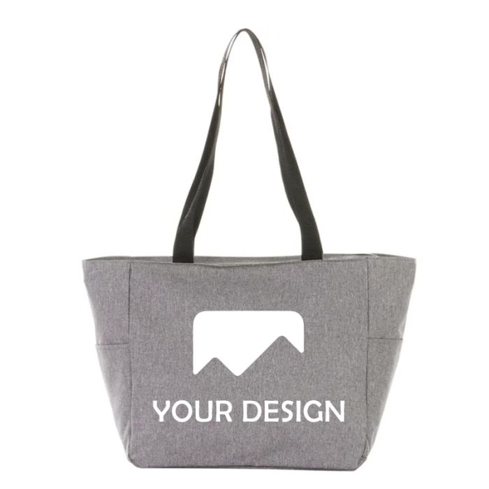 Custom Essential Zip Convention Tote Bag 12.5" H x 13.5" W