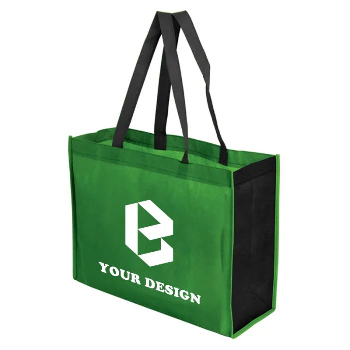 Custom Eye-Catching Two-Toned Non-Woven Tote Bag 12"H x 16" W