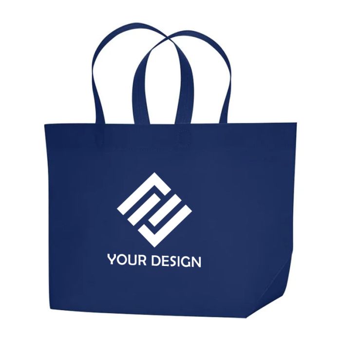 Custom Fashionable Non-Woven Grocery Shopper Tote Bag 20" W x 13"H x 8" D