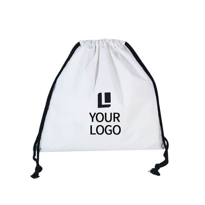 Custom Foldable Recycled 11" H X 10"W Cotton Drawstring Toiletry Bag Reusable Small Gift Bags