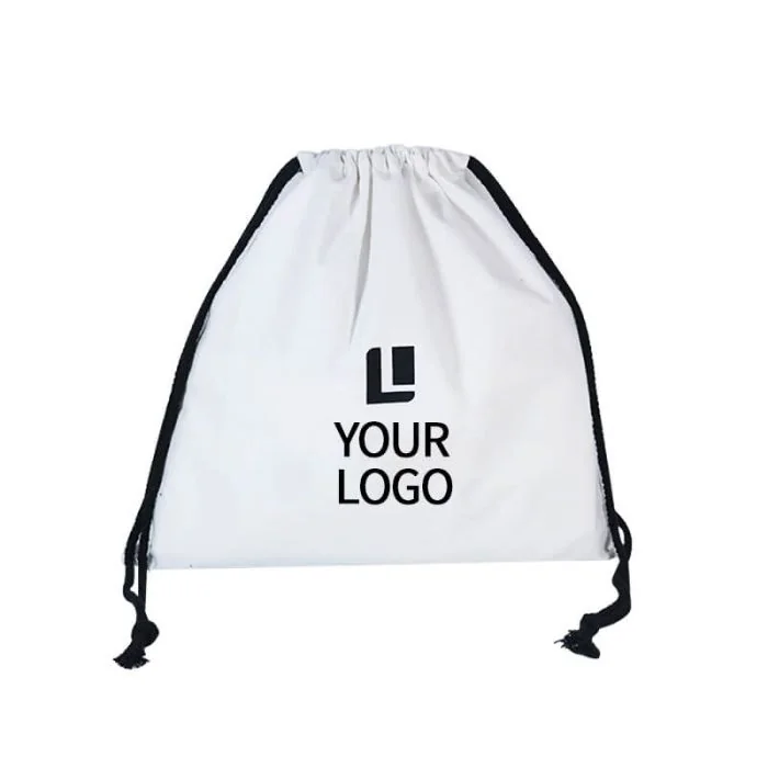 Custom Foldable Recycled 11" H X 10"W Cotton Drawstring Toiletry Bag Reusable Small Gift Bags