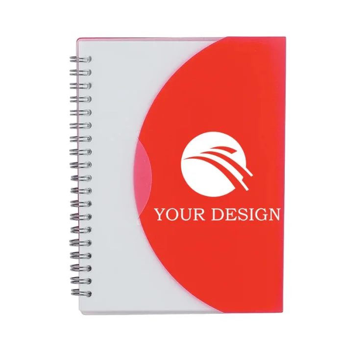 Custom Full Color Logo Spiral Notebook with 80 Lined Pages and Polypropylene Cover