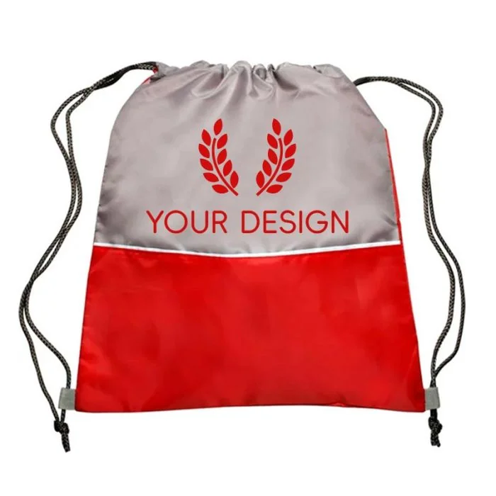 Custom Full Color Print Easy Go Drawstring Backpack 6.5"H x 14.5" W