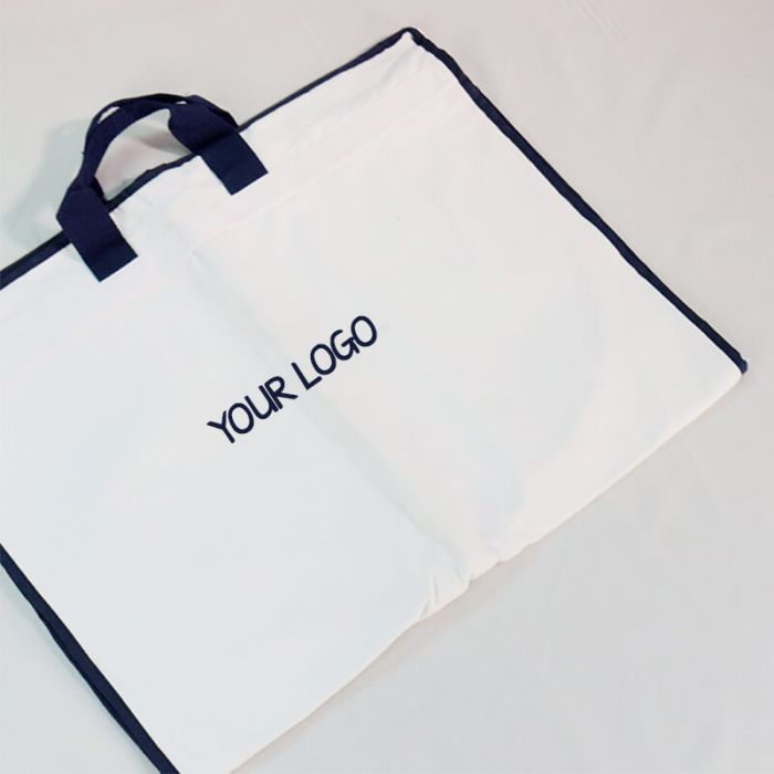 Custom Garment Bag for Dress Shirt Non-woven Foldable Clothes Cover Bag with Zippered Closure and Double Handle