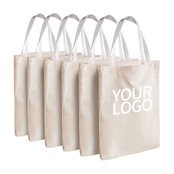 Custom Grocery Shopping 11"W x 13"H Tote Bag Canvas Foldable Reusable Eco-friendly Bags