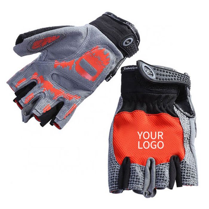 Custom Half Finger Mittens Fitness Workout Gloves Weight Lifting Men Women Gym Gloves