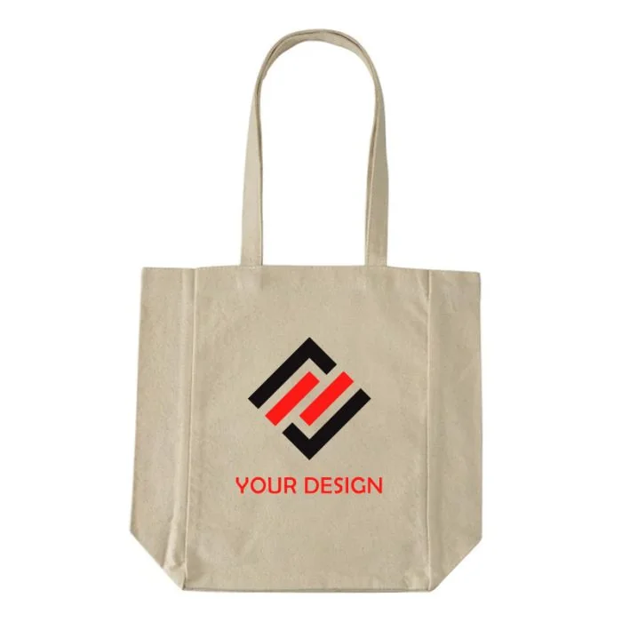 Custom Heavy Duty Cotton Canvas Everyday Tote Bag 14"H x 10.25" W