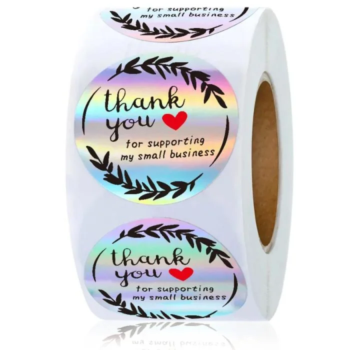 Holographic Stickers on Roll Die-cut Available