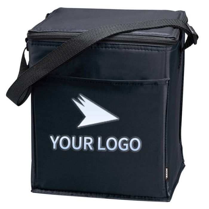 Custom Insulated Lunch Bag 9W x 10.5H Canvas Grocery Tote Takeout Bag Cooler Bags for Picnic Travel