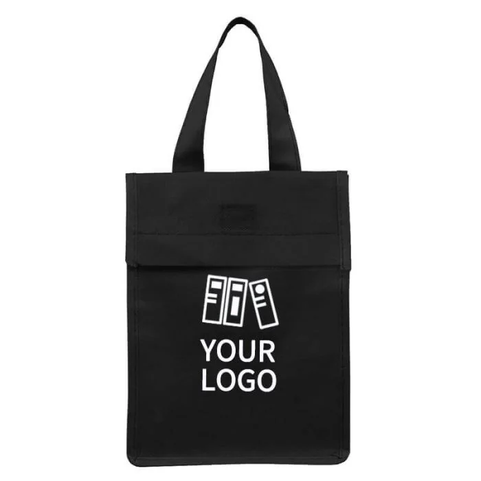 Custom Insulated Lunch Bag 10.5W x 9H Reusable Takeout Bag for School Office Travel