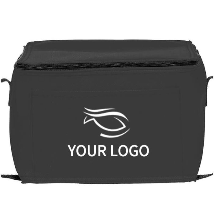Custom Insulated Lunch box Bag 7.75W x 6H Zippered Grocery Tote Cooler Bags for Picnic Travel