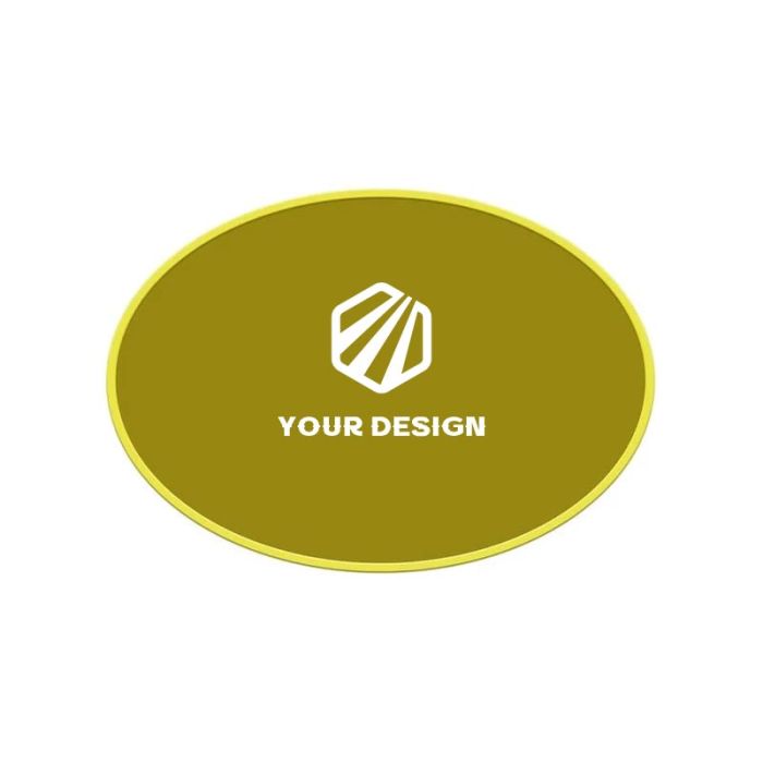 Custom Iron Oval Lapel Pins with Thick Magnet 1.25" Width