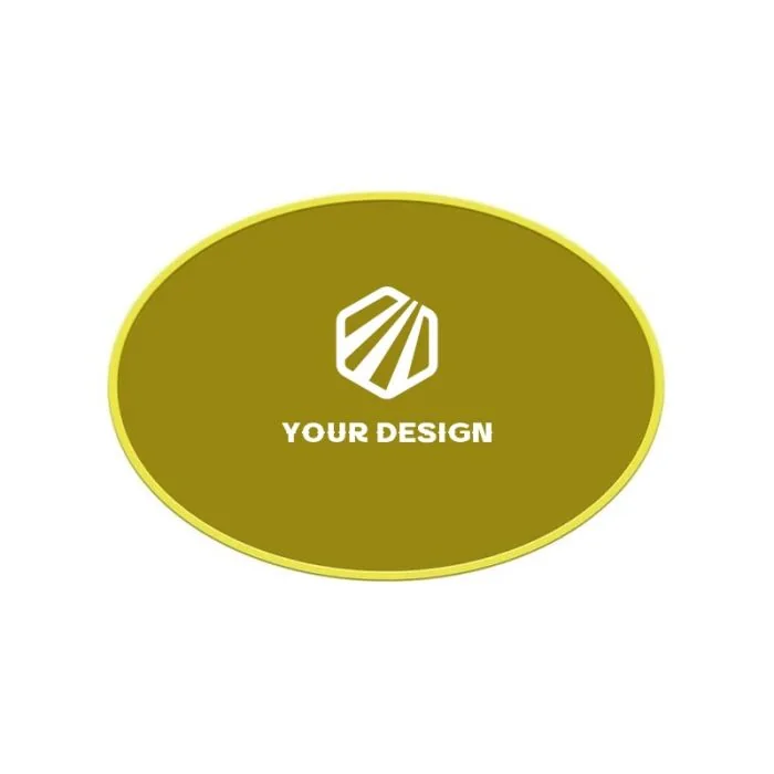 Custom Iron Oval Lapel Pins with Thick Magnet 1.25" Width
