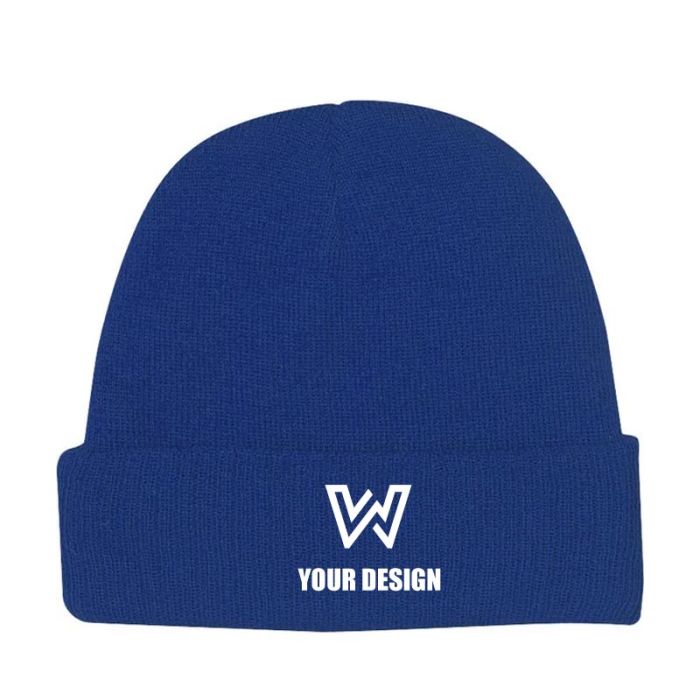 Custom Knit Beanie with Cuff - Soft Acrylic