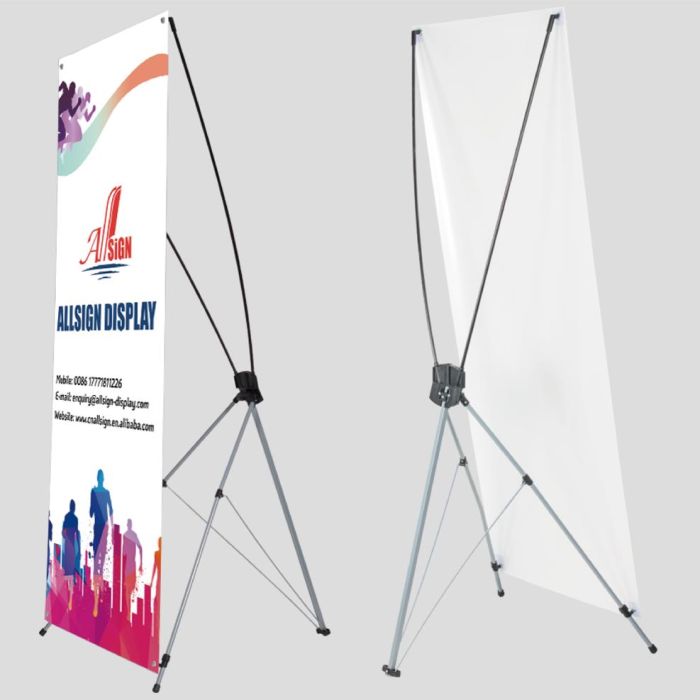 Customized Adjustable water base x banner 24" x 70"