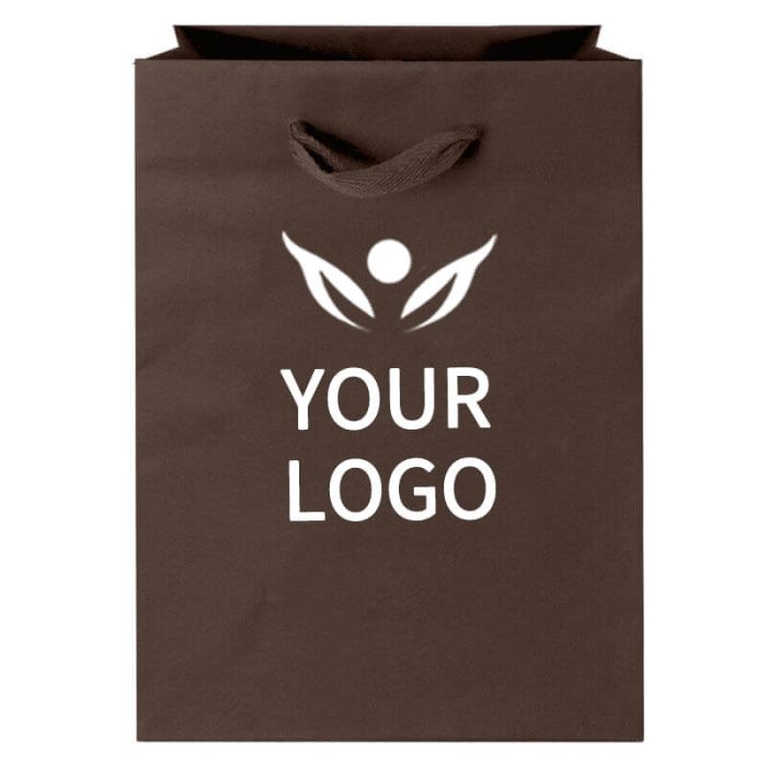 Custom Kraft Gift Bags 8W x 10H Retail Shopping Tote Paper Gift Bag