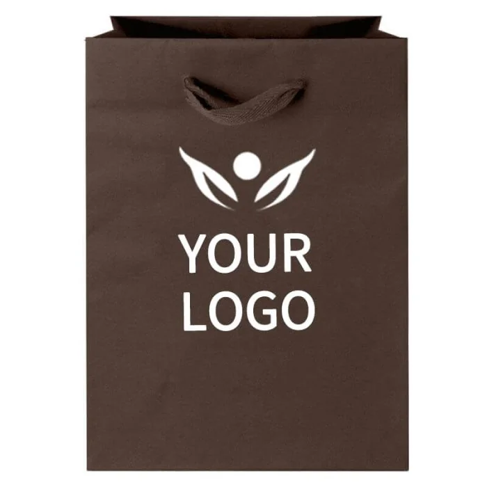 Custom Kraft Gift Bags 8W x 10H Retail Shopping Tote Paper Gift Bag