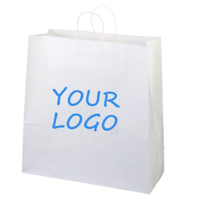 Custom Kraft Retail Bags Recycled Paper Shopping Gift Tote Take Out Bag