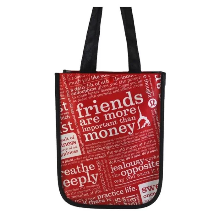 Custom Laminated Non-woven 4.5"W x 12"H Shopping Tote Eco-Friendly Recycled Grocery Bag for Promotion 