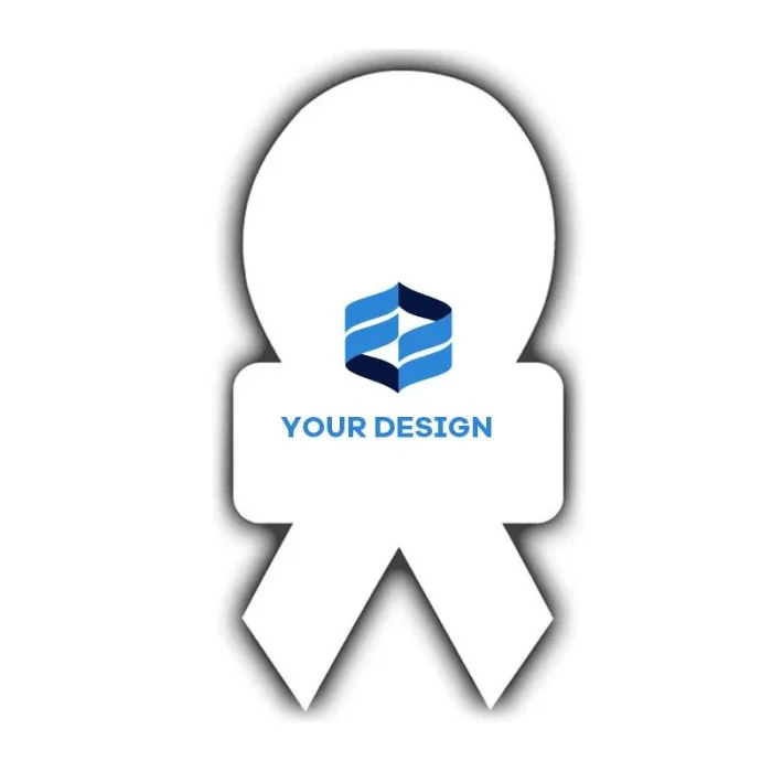 Custom Laminated Plastic Awareness Ribbon Lapel Pin