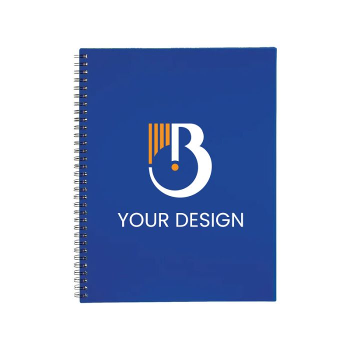 Custom Large Business Spiral Notebook – 80 Page Polypropylene Cover Notebook