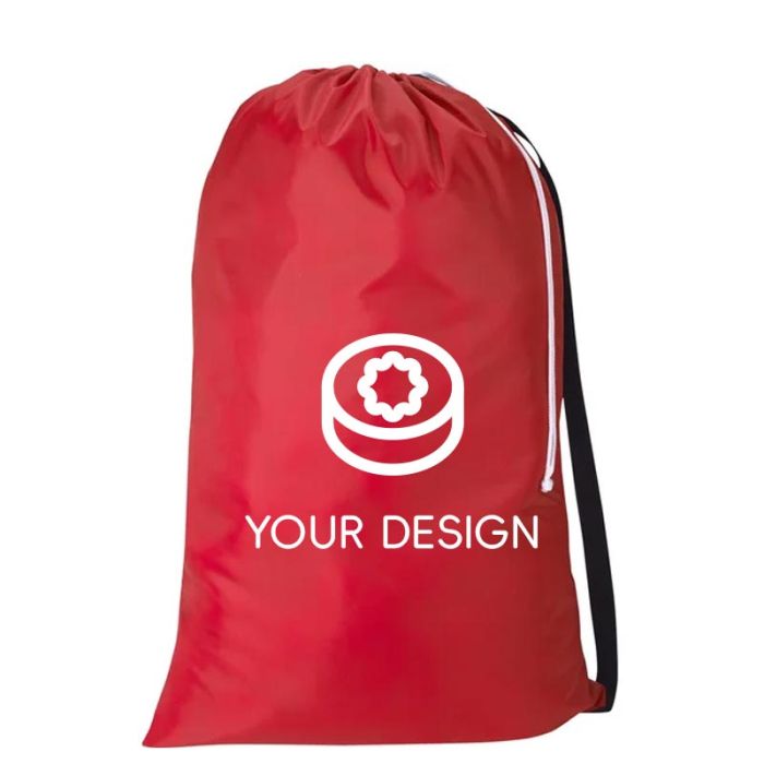 Custom Large Drawstring Utility Bag with Nylon Sling Strap 35.5"H x 23"W 