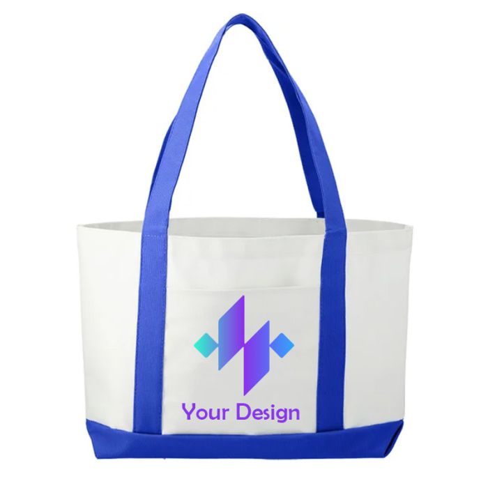Custom Large Stylish Canvas Boat Carryall 18" W x 11.25" H