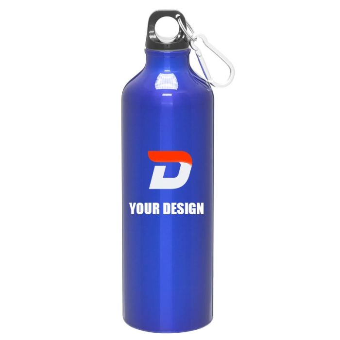 Custom Lightweight 24 oz. Aluminum Sport Bottle with Carabiner