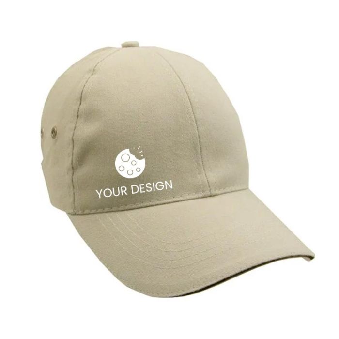 Custom Lightweight Brushed Cotton Twill Sandwich Cap Baseball Hat