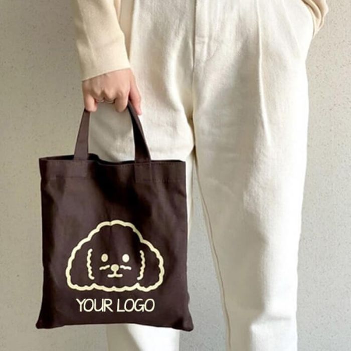 Custom Lightweight Laptop 9.84" W x 11.02"H Bag Cotton Book Bag Grocery Shopping Gift Bags